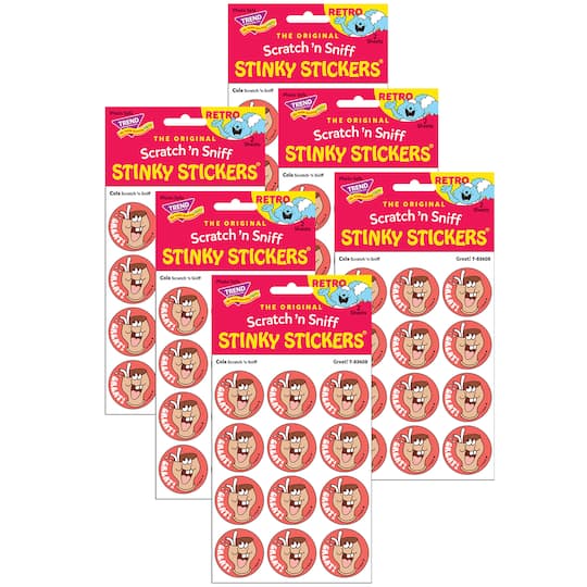 TREND Enterprises&#xAE; Great! Cola Scented Stickers, 6 Packs of 24